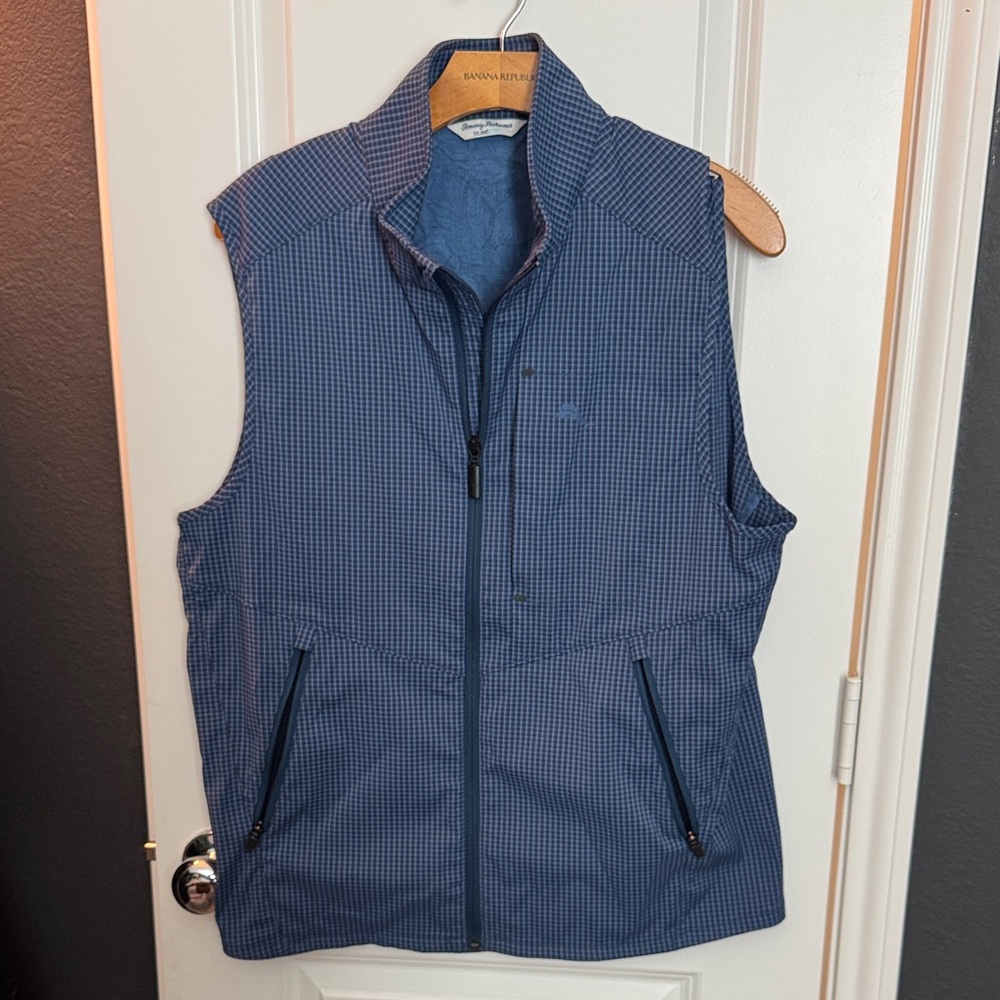 Tommy Bahama Blue and Purple Checkered Vest